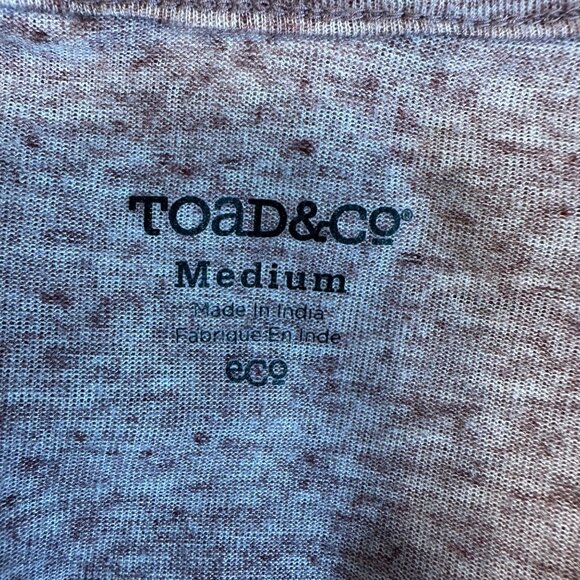 Toad&Co. Womens Medium Ember 3/4 Sleeve Tee Shirt - Linen & Polyester Blend - Picture 6 of 8